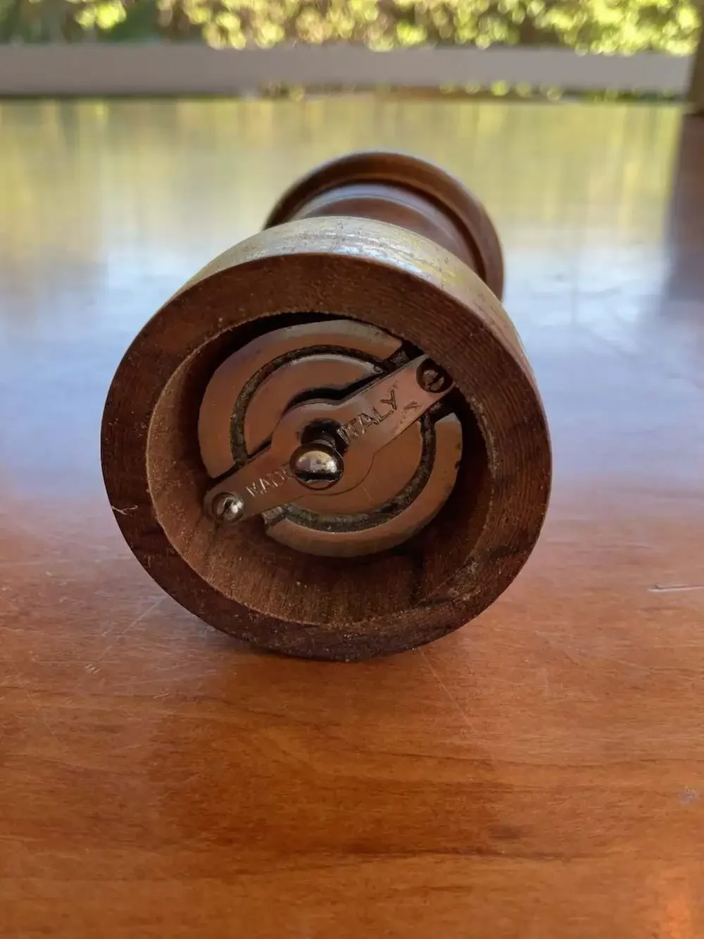 Vintage Italian Wood Pepper Mill Grinder 4”